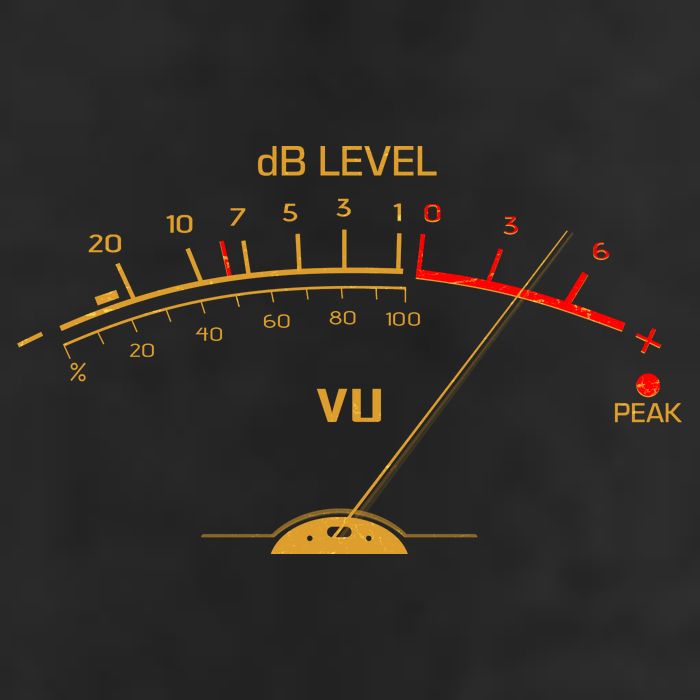 Cool Vintage Gold DB Level VU Meter Music Bass Lover Hat
