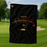 Cool Vintage Gold DB Level VU Meter Music Bass Lover Golf Towel