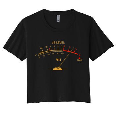 Cool Vintage Gold DB Level VU Meter Music Bass Lover Crop Top