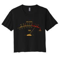 Cool Vintage Gold DB Level VU Meter Music Bass Lover Crop Top