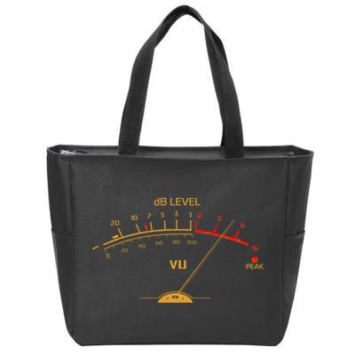 Cool Vintage Gold DB Level VU Meter Music Bass Lover Zip Tote Bag