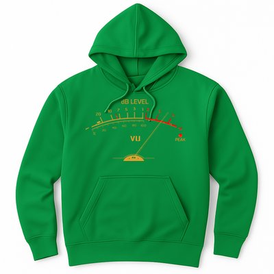 Cool Vintage Gold DB Level VU Meter Music Bass Lover Hoodie