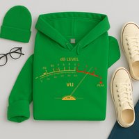 Cool Vintage Gold DB Level VU Meter Music Bass Lover Hoodie
