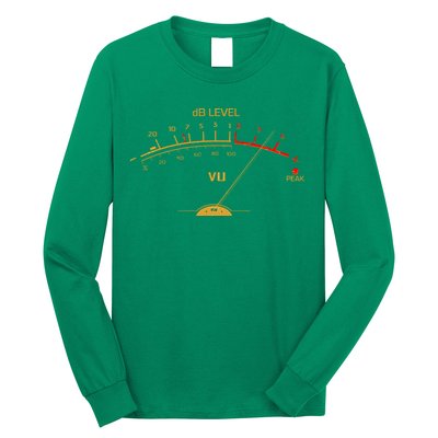 Cool Vintage Gold DB Level VU Meter Music Bass Lover Long Sleeve Shirt