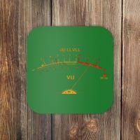 Cool Vintage Gold DB Level VU Meter Music Bass Lover Coaster