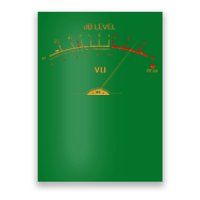 Cool Vintage Gold DB Level VU Meter Music Bass Lover Poster