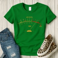 Cool Vintage Gold DB Level VU Meter Music Bass Lover Womens T-Shirt