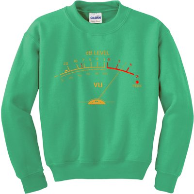 Cool Vintage Gold DB Level VU Meter Music Bass Lover Kids Sweatshirt