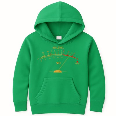 Cool Vintage Gold DB Level VU Meter Music Bass Lover Kids Hoodie