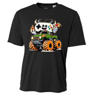 Cool  Video Game Pizza Lifted Truck Cooling Performance Crew T-Shirt