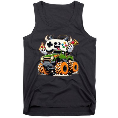 Cool  Video Game Pizza Lifted Truck Tank Top