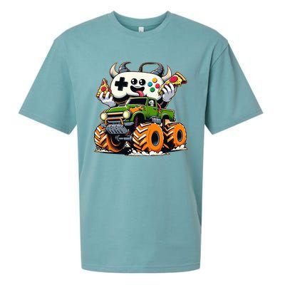 Cool  Video Game Pizza Lifted Truck Sueded Cloud Jersey T-Shirt