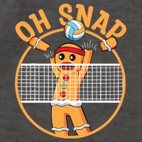 Christmas Volleyball Gingerbread Man Blocker Oh Snap Vector Backpack