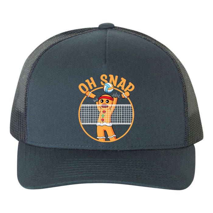 Christmas Volleyball Gingerbread Man Blocker Oh Snap Yupoong Adult 5-Panel Trucker Hat