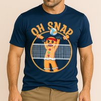Christmas Volleyball Gingerbread Man Blocker Oh Snap Cooling Performance Crew T-Shirt