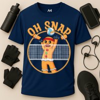 Christmas Volleyball Gingerbread Man Blocker Oh Snap Cooling Performance Crew T-Shirt