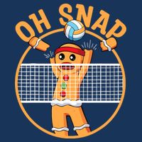 Christmas Volleyball Gingerbread Man Blocker Oh Snap Cooling Performance Crew T-Shirt