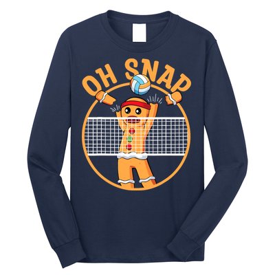 Christmas Volleyball Gingerbread Man Blocker Oh Snap Long Sleeve Shirt