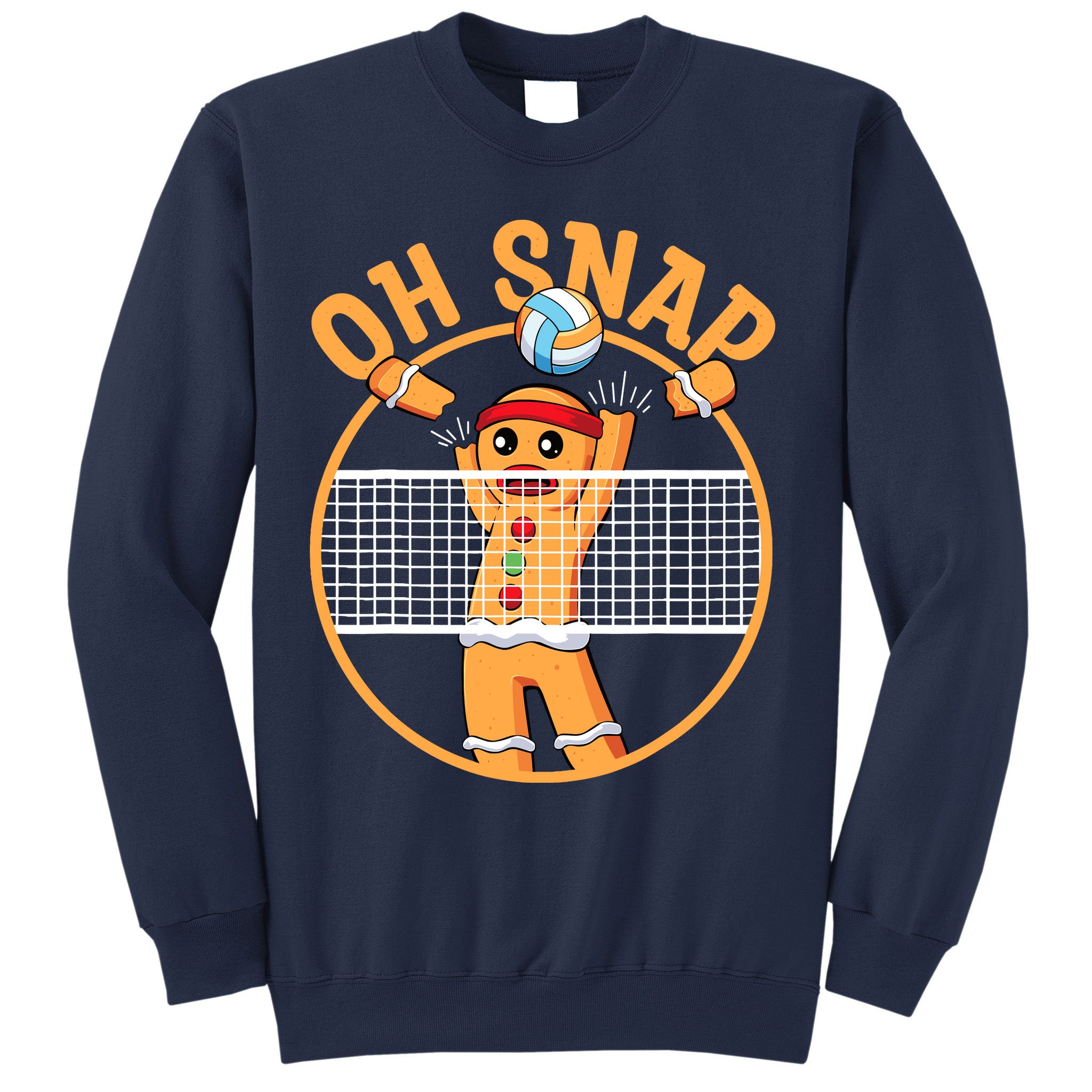 Christmas Volleyball Gingerbread Man Blocker Oh Snap Sweatshirt