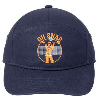 Christmas Volleyball Gingerbread Man Blocker Oh Snap 7-Panel Snapback Hat