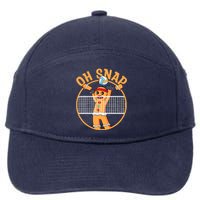 Christmas Volleyball Gingerbread Man Blocker Oh Snap 7-Panel Snapback Hat