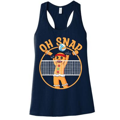 Christmas Volleyball Gingerbread Man Blocker Oh Snap Womens Tank Top