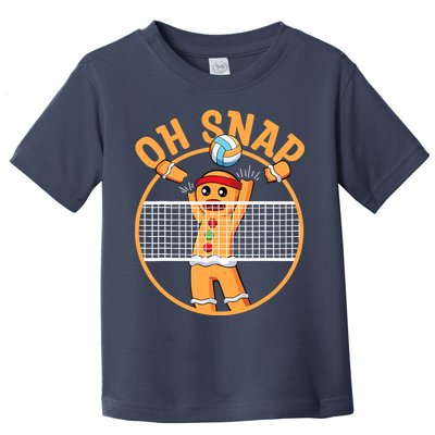 Christmas Volleyball Gingerbread Man Blocker Oh Snap Toddler T-Shirt