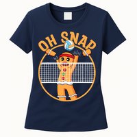 Christmas Volleyball Gingerbread Man Blocker Oh Snap Womens T-Shirt