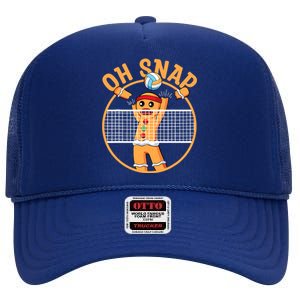 Christmas Volleyball Gingerbread Man Blocker Oh Snap High Crown Mesh Back Trucker Hat