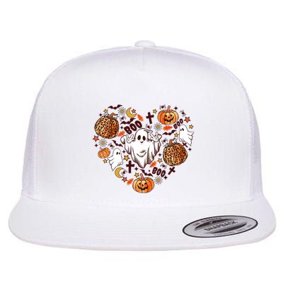Cute Vintage Graphic Halloween Party Halloween Doodles Heart Flatbill Hat