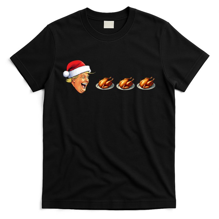 Christmas Video Game Trump Face Eating Turkey Gamer T-Shirt