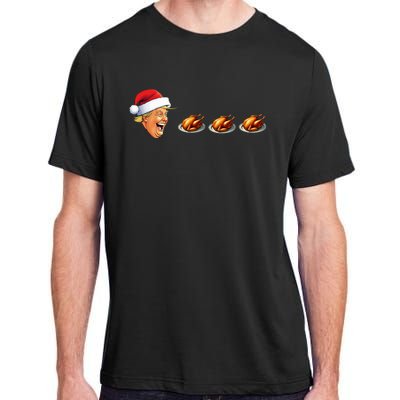 Christmas Video Game Trump Face Eating Turkey Gamer Adult ChromaSoft Performance T-Shirt