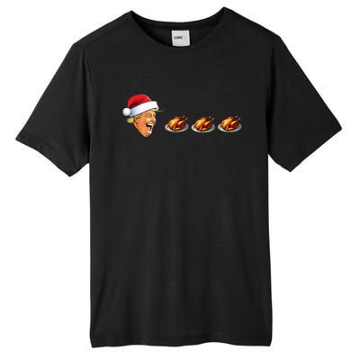 Christmas Video Game Trump Face Eating Turkey Gamer Tall Fusion ChromaSoft Performance T-Shirt