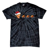 Christmas Video Game Trump Face Eating Turkey Gamer Tie-Dye T-Shirt