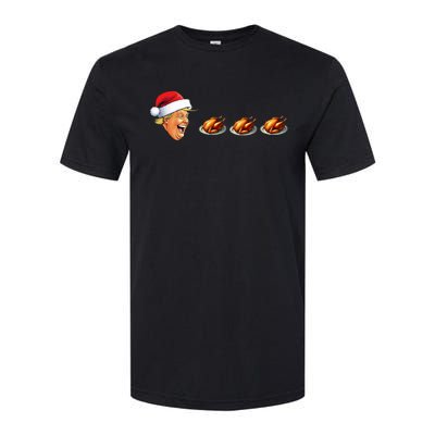 Christmas Video Game Trump Face Eating Turkey Gamer Softstyle CVC T-Shirt