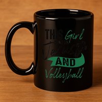 Cool Volleyball Gifts For Funnyn Girl Run On Jesus 11oz C Handle Ceramic Mug