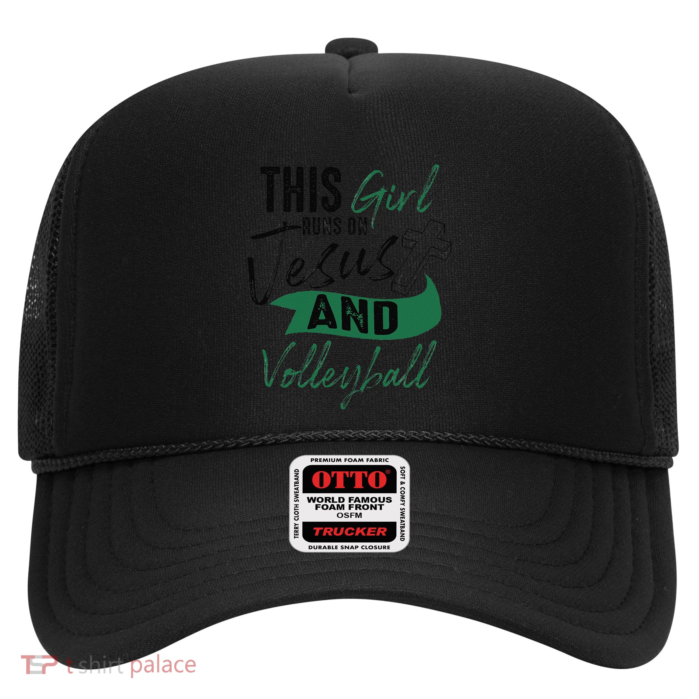 Cool Volleyball Gifts For Funnyn Girl Run On Jesus Trucker Hat