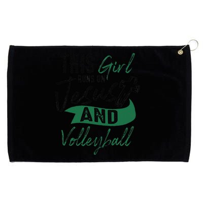 Cool Volleyball Gifts For Funnyn Girl Run On Jesus Grommeted Golf Towel