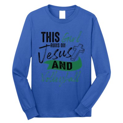 Cool Volleyball Gifts For Funnyn Girl Run On Jesus Long Sleeve Shirt