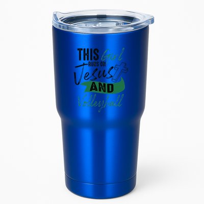 Cool Volleyball Gifts For Funnyn Girl Run On Jesus Tumbler