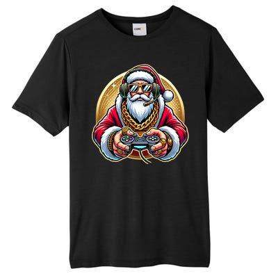 Christmas Video Game Santa Gamer Xmas Gift Tall Fusion ChromaSoft Performance T-Shirt