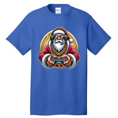 Christmas Video Game Santa Gamer Xmas Gift Tall T-Shirt