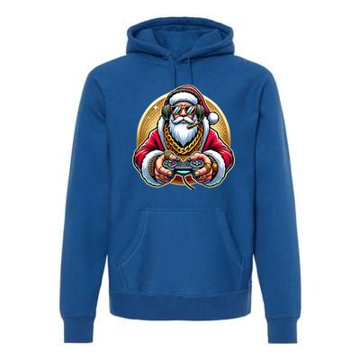 Christmas Video Game Santa Gamer Xmas Gift Premium Hoodie