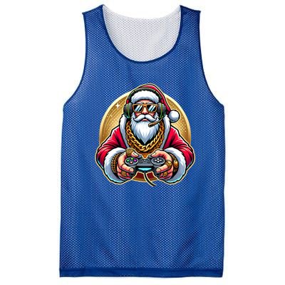 Christmas Video Game Santa Gamer Xmas Gift Mesh Reversible Basketball Jersey Tank