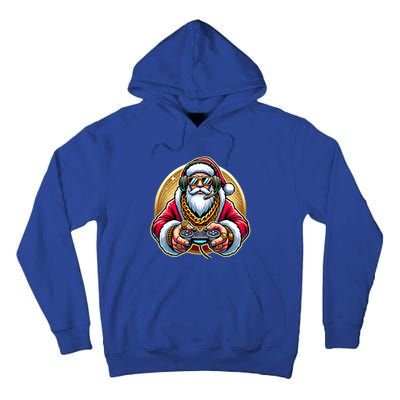 Christmas Video Game Santa Gamer Xmas Gift Tall Hoodie