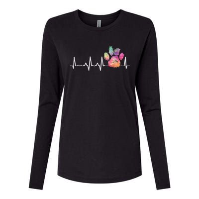 Cute Veterinarian Gift Rainbow Paw Print Heartbeat Vet Tech Gift Womens Cotton Relaxed Long Sleeve T-Shirt