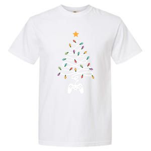 Christmas Video Game Xmas Tree Gaming Lover Video Gamer Cool Gift Garment-Dyed Heavyweight T-Shirt