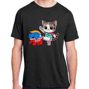 Cat Vs. Gop Elephant Kamala Harris Anti Trump Anti Maga Adult ChromaSoft Performance T-Shirt