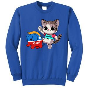 Cat Vs. Gop Elephant Kamala Harris Anti Trump Anti Maga Sweatshirt