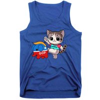 Cat Vs. Gop Elephant Kamala Harris Anti Trump Anti Maga Tank Top